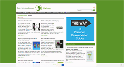 Desktop Screenshot of harmoniousliving.co.za